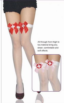 Nurse White Bowknot Stockings 